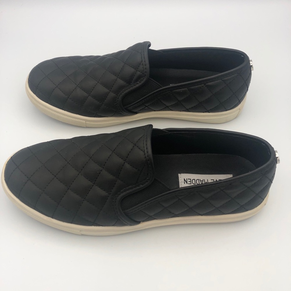 Steve Madden Ecentricq Black Quilted Sneaker 8.5